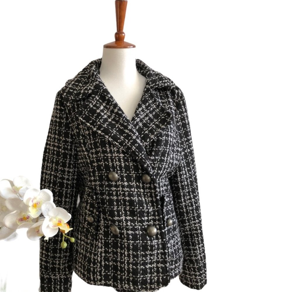 Boy Meets Girl, Tweed Lined Blazer, Sz L